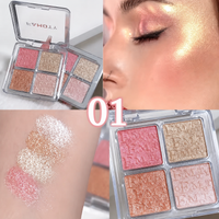 Palette de surligneur pour le visage.
