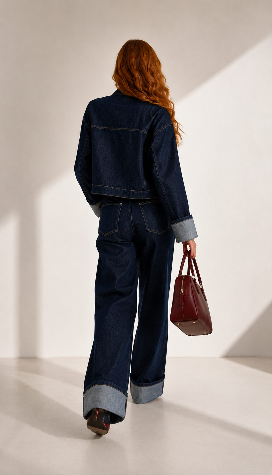 Women's Denim Jacket & Pants Set – Denim Elegance