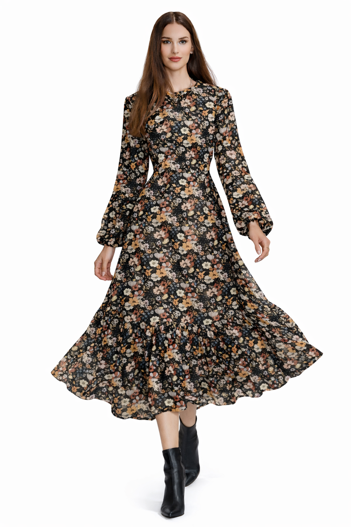 Robe florale vintage