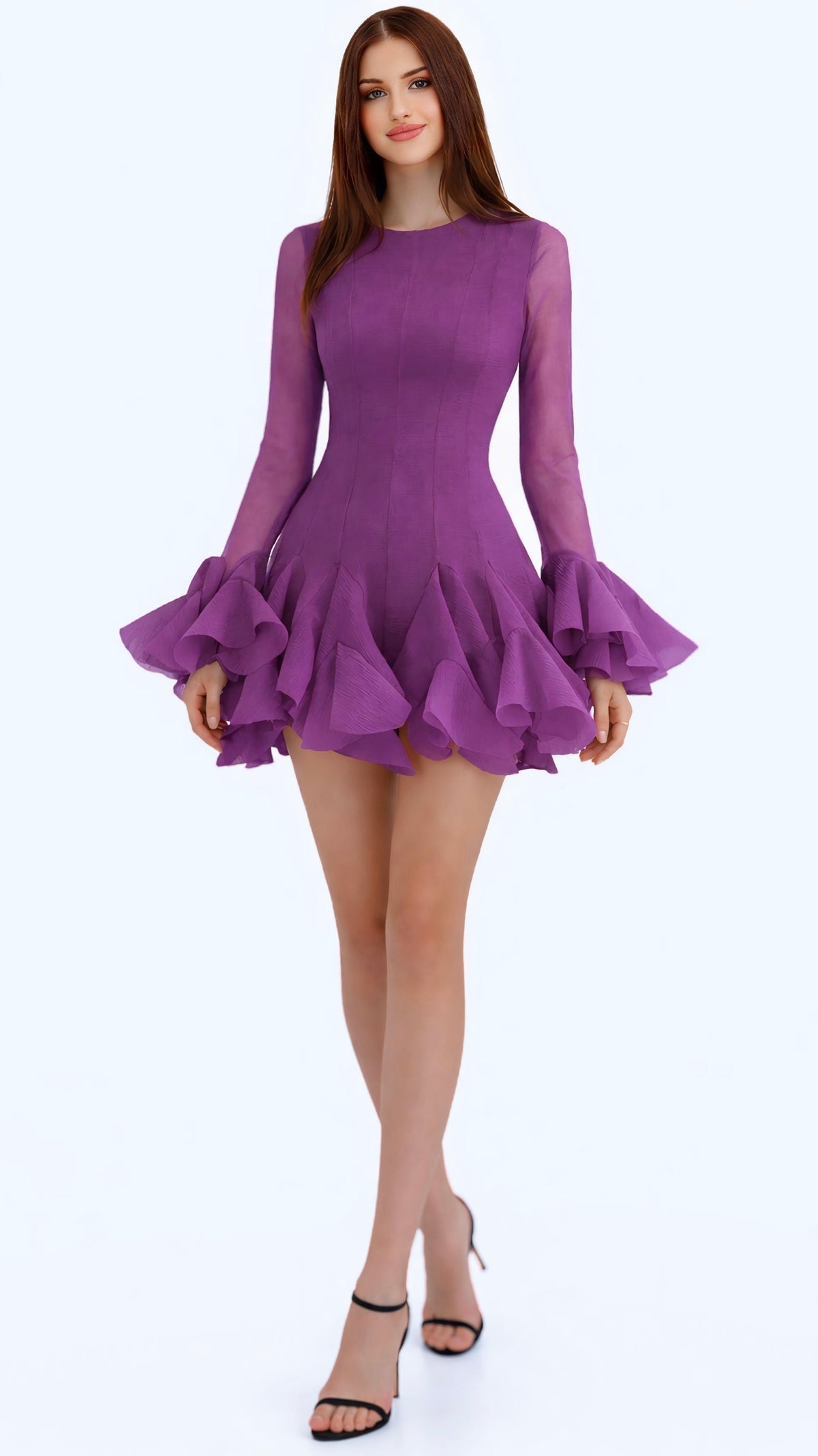 Robe luxeuse à volants