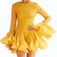 Robe luxeuse à volants