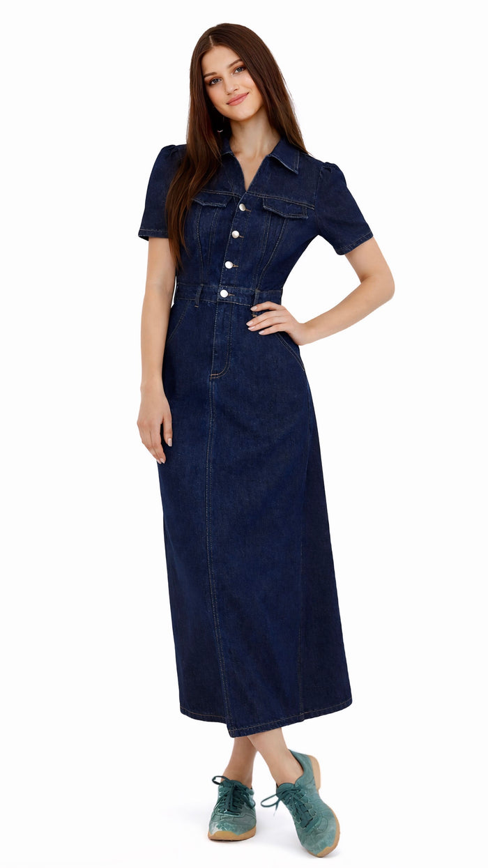 Robe longue en jean (denim)