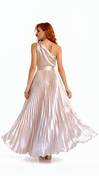 Robe plissée décoration métallique